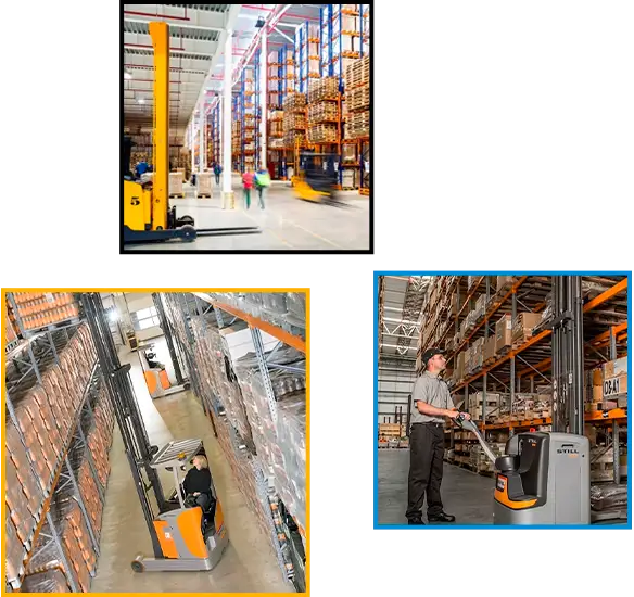 Empilhadeiras Adetec em centros logísticos
